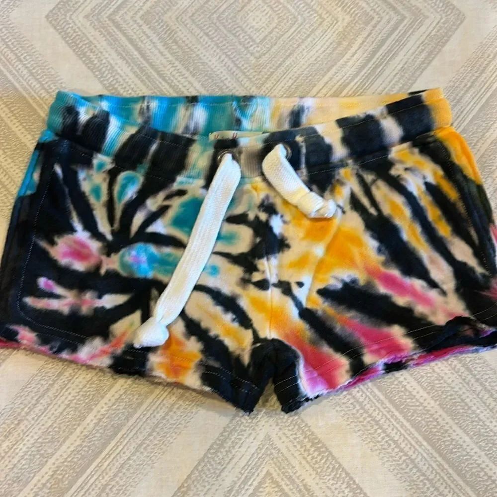 Vintage Havana Girls Multi Colored Tie Dye Sweat Shorts - Size M 10/12